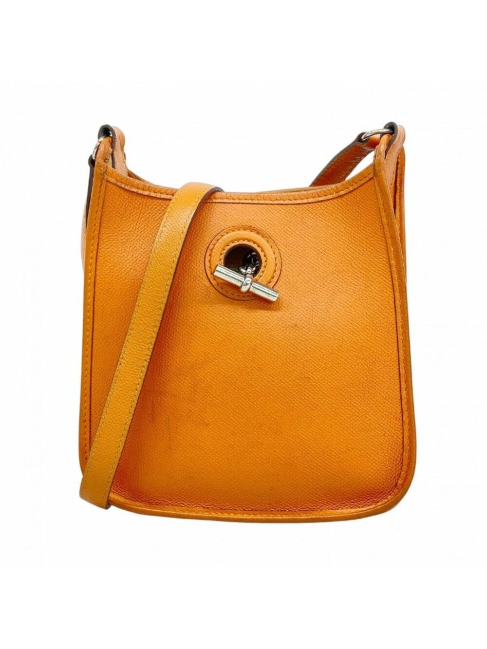 Hermes Shoulder Bag Vespa TPM Veau Epsom Orange Silver